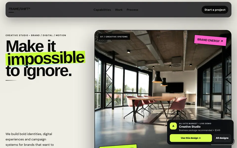 Creative Studio website preview